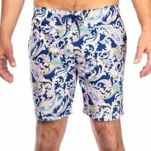Con.struct Men's Paisley Drawstring Swim Trunks Shorts Size XL